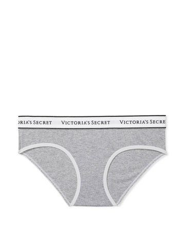 Трусики Victoria's Secret хіпхагери сірі / Logo Cotton Hiphugger 7120225 фото