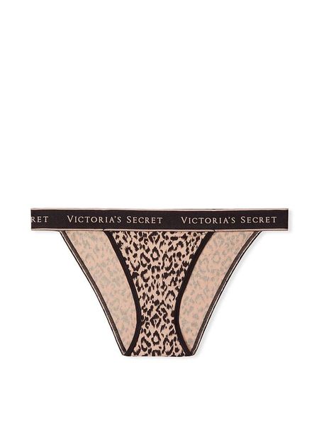 Трусики Victoria's Secret танга леопард (XS) / Logo Cotton Tanga Panty 1929573323 фото