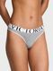 Трусики Victoria's Secret стринги серые / Logo Cotton Thong  4240626 фото 3