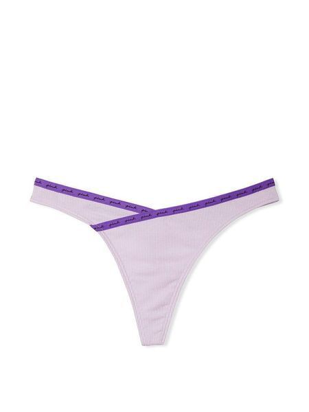 Трусики Victoria's Secret PINK стрінги фіолетові / Rib Logo S 1975443151 фото