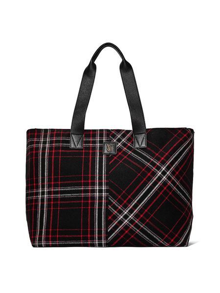 Сумка тоут Victoria's Secret в клітинку 3041225 фото