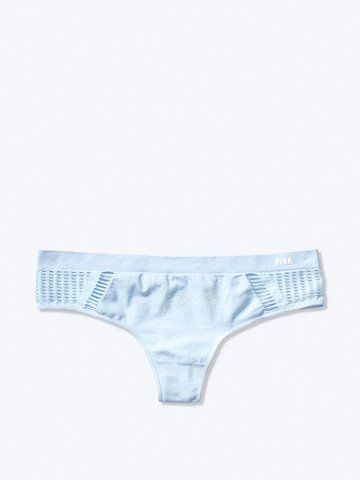 Трусики Victoria's Secret PINK стрінги блакитні XS / SEAMLESS THONG 1510223293 фото