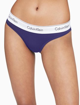 Трусики Calvin Klein стринги синие / Modern Cotton Thong 1489117298 фото