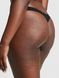 Трусики Victoria's Secret PINK стрінги в рубчик чорні (S) / Cotton Thong 1080824 фото 2