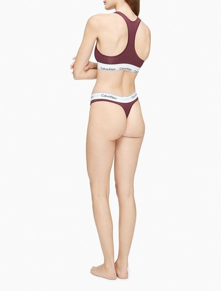 Трусики Calvin Klein стринги бордовые XS / Modern Cotton Thong 1489120514 фото