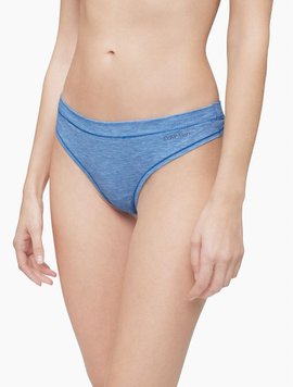 Трусики Calvin Klein стринги голубые XS / Logo Stretch Thong 1489136944 фото