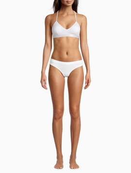 Трусики Calvin Klein стринги белые XS / Logo Stretch Thong 1489274669 фото