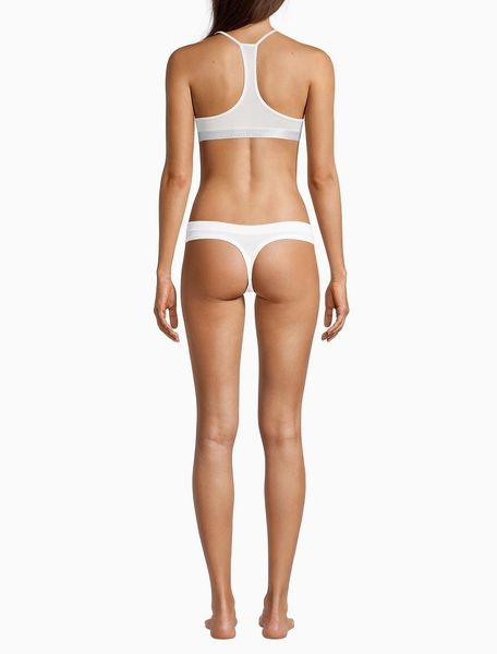 Трусики Calvin Klein стринги белые XS / Logo Stretch Thong 1489274669 фото