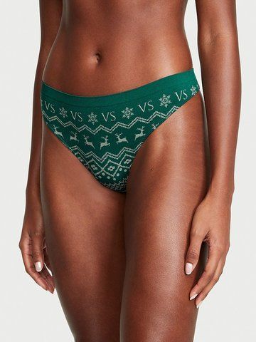 Трусики Victoria's Secret стрінги зелені / Seamless Thong M 1975447696 фото