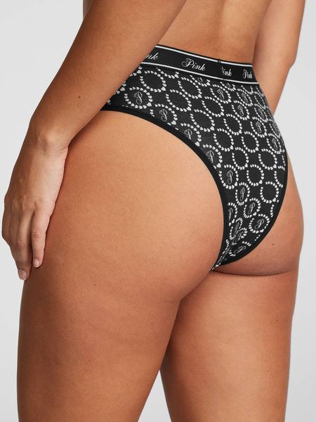 Трусики Victoria's Secret PINK бразильяна черные / Logo Cotton Brazilian 1060325 фото