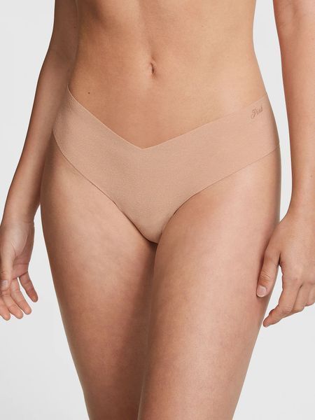 Трусики Victoria's Secret PINK стрінги безшовні бежеві / NO-SHOW XS 1290925 фото
