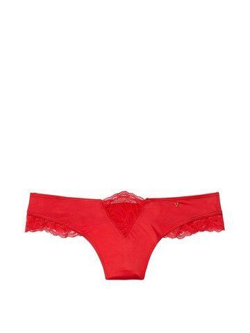 Трусики Victoria's Secret стрінги червоні (XS) / Micro Lace  1739888214 фото