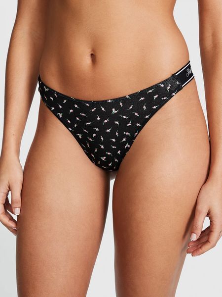 Трусики Victoria's Secret PINK стринги черные (S) / High-Leg 1220824 фото