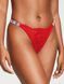 Трусики Victoria's Secret стринги со стразами кружевные красные / Shine 2109022600 фото 2