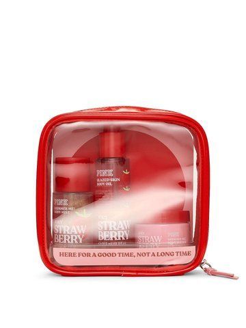 Набір міні Victoria's Secret PINK (міст 75 мл + олія 98 мл + баттер 85 г) STRAWBERRY 1120626 фото