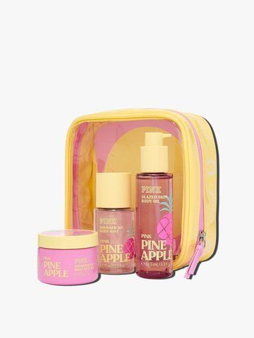 Набір міні Victoria's Secret PINK (міст 75 мл + олія 98 мл + баттер 85 г) PINEAPPLE 2120626 фото