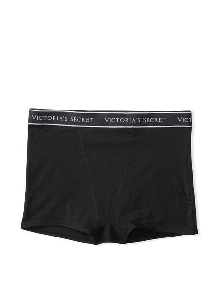 Трусики Victoria's Secret шорти чорні / Logo Cotton Boyshort M 3170325 фото