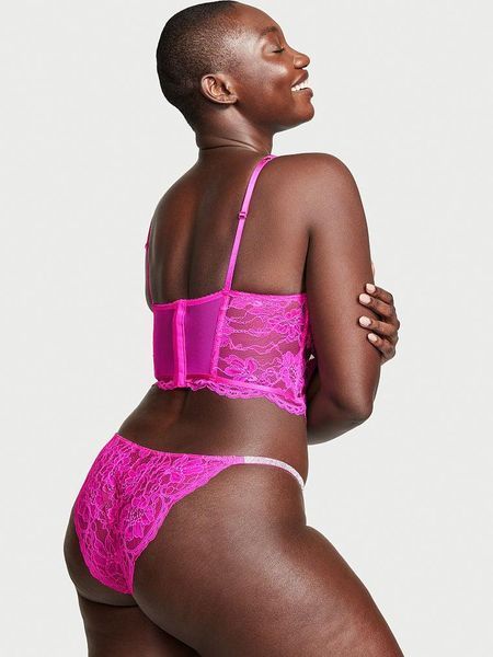Трусики Victoria's Secret чікіні зі стразами рожеві XS 1890770753 фото