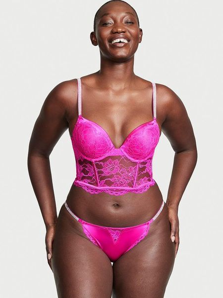 Трусики Victoria's Secret чікіні зі стразами рожеві XS 1890770753 фото