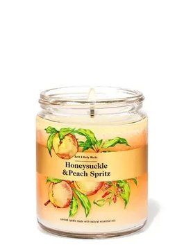 Свеча ароматическая Bath & Body Works HONEYSUCKLE & PEACH SPRITZ 1656601466 фото